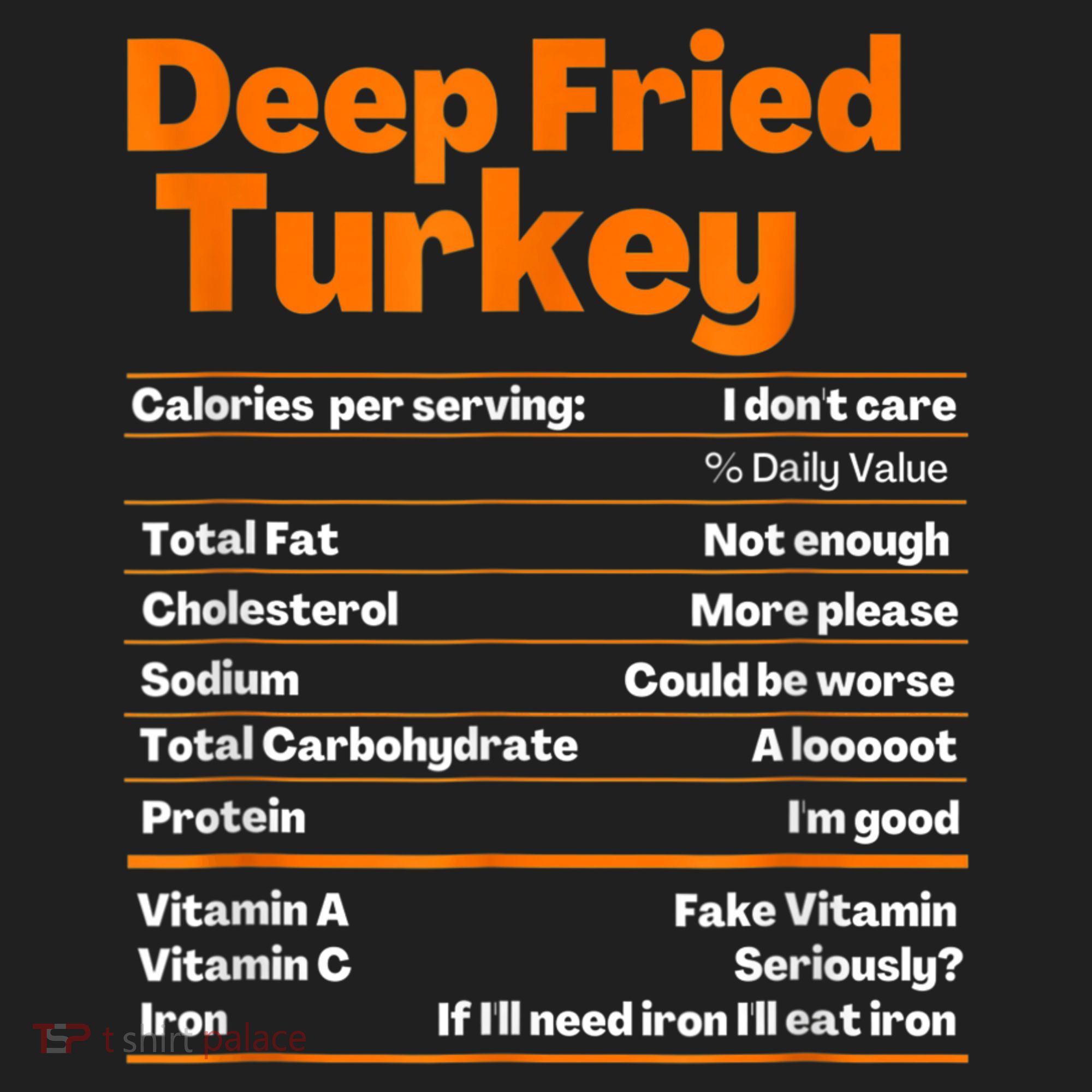 Deep Fried Turkey Shirt Thanksgiving Nutrition Facts Tee Tumbler