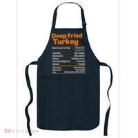 Deep Fried Turkey Shirt Thanksgiving Nutrition Facts Tee Apron thumb 0