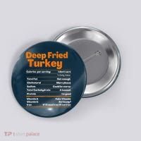 Deep Fried Turkey Shirt Thanksgiving Nutrition Facts Tee Button thumb 0