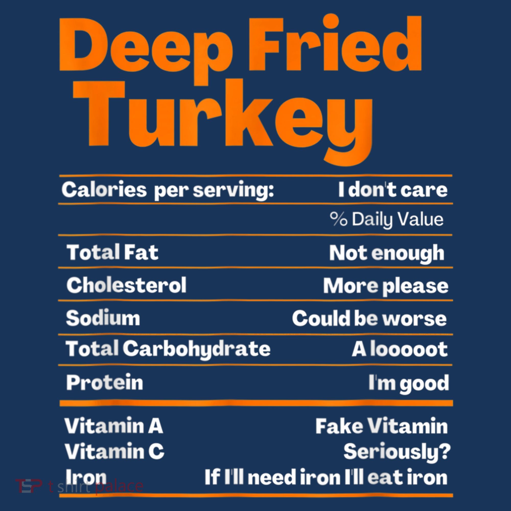 Deep Fried Turkey Shirt Thanksgiving Nutrition Facts Tee Beanie