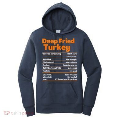 Deep Fried Turkey Shirt Thanksgiving Nutrition Facts Tee Women's Hoodie