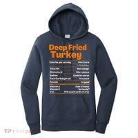 Deep Fried Turkey Shirt Thanksgiving Nutrition Facts Tee Women's Hoodie thumb 0