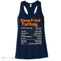 Deep Fried Turkey Shirt Thanksgiving Nutrition Facts Tee Women's Tank Top thumb 0