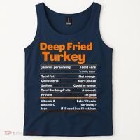 Deep Fried Turkey Shirt Thanksgiving Nutrition Facts Tee Tank Top thumb 2