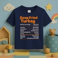 Deep Fried Turkey Shirt Thanksgiving Nutrition Facts Tee Toddler T-Shirt thumb 3