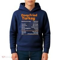 Deep Fried Turkey Shirt Thanksgiving Nutrition Facts Tee Kids Hoodie thumb 4