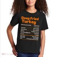 Deep Fried Turkey Shirt Thanksgiving Nutrition Facts Tee Kids T-Shirt thumb 2
