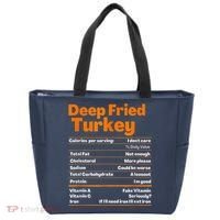 Deep Fried Turkey Shirt Thanksgiving Nutrition Facts Tee Tote Bag thumb 0