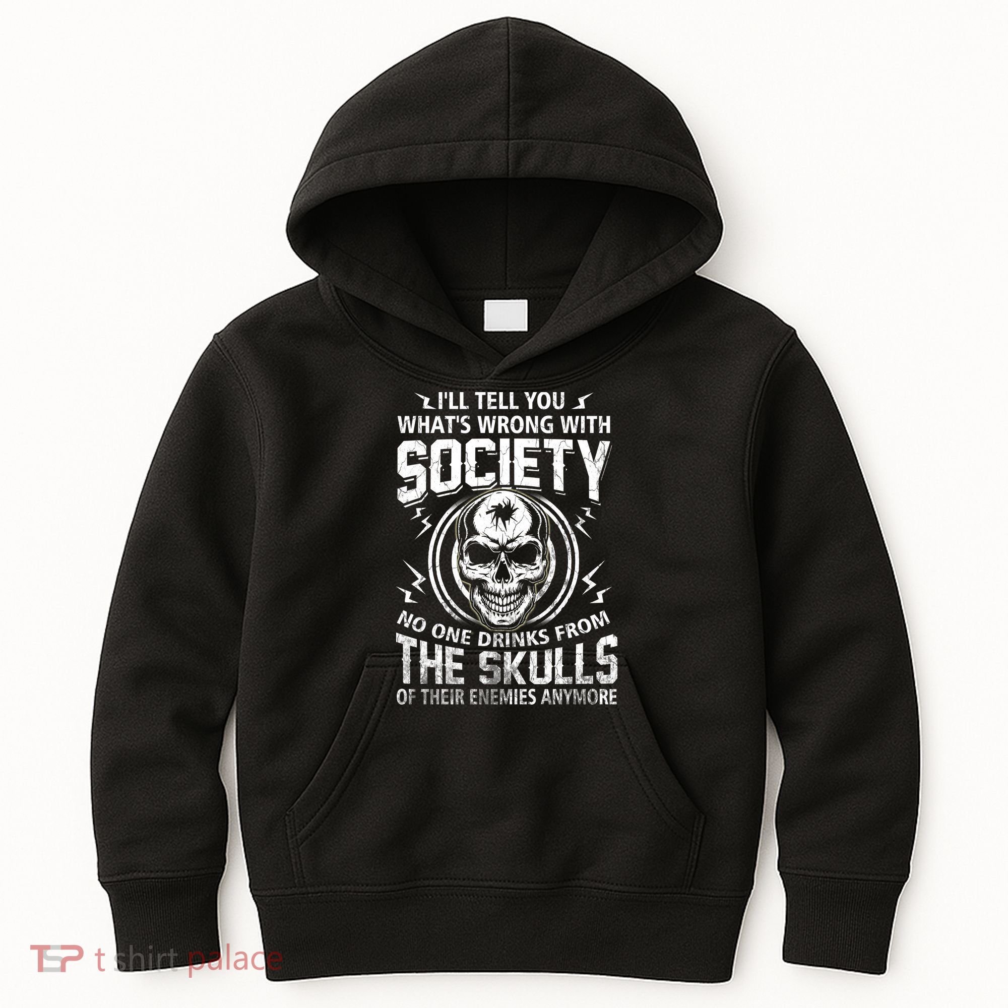 Drink From The Skull Of Your Enemies Wrong Society Kids Hoodie
