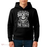 Drink From The Skull Of Your Enemies Wrong Society Kids Hoodie thumb 4