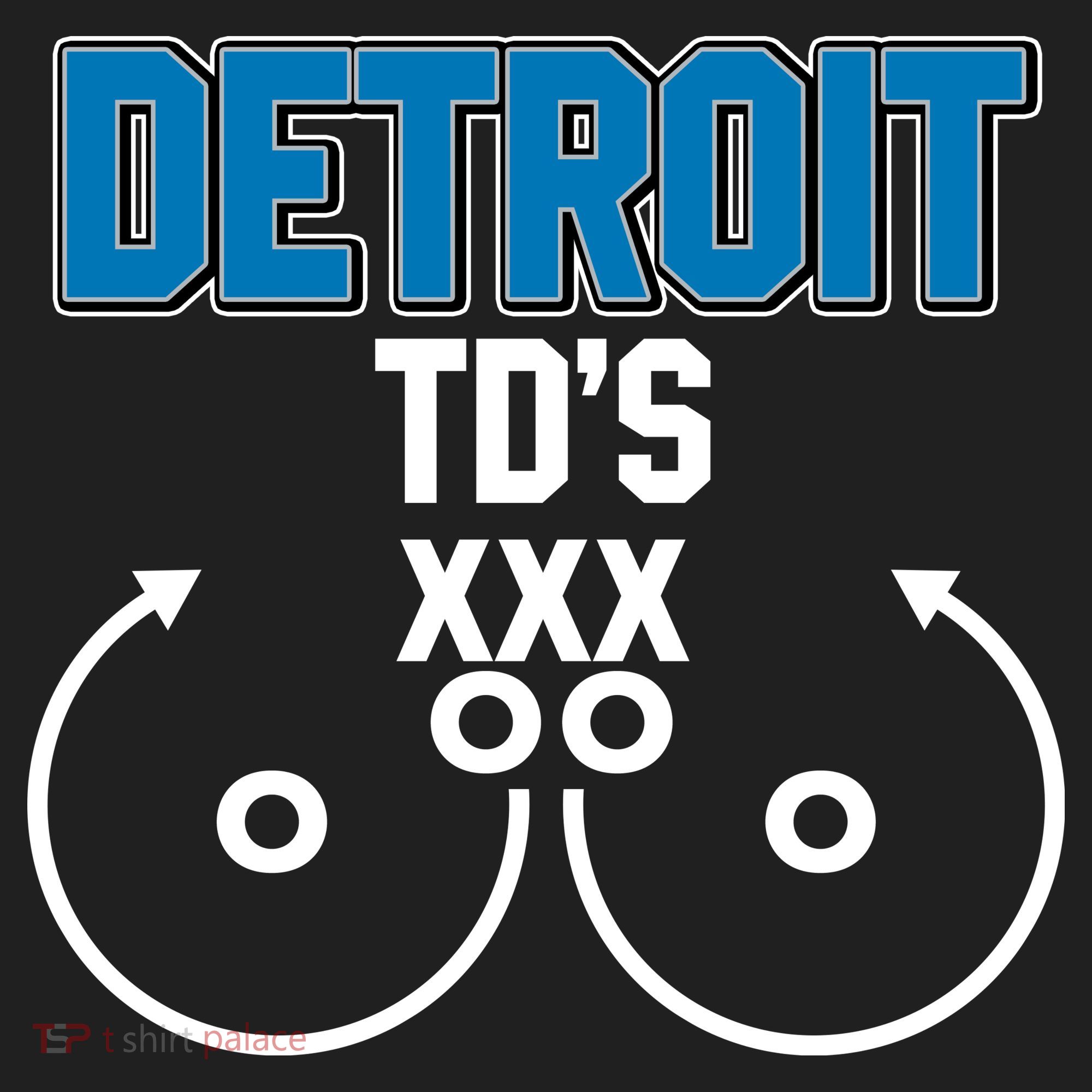Detroit Football TD's Touchdowns Women's Sweatshirt