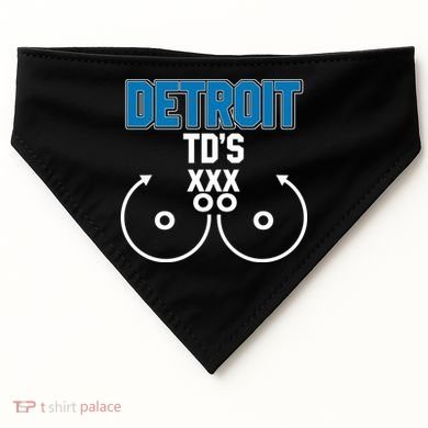 Detroit Football TD's Touchdowns USA-Made Doggie Bandana