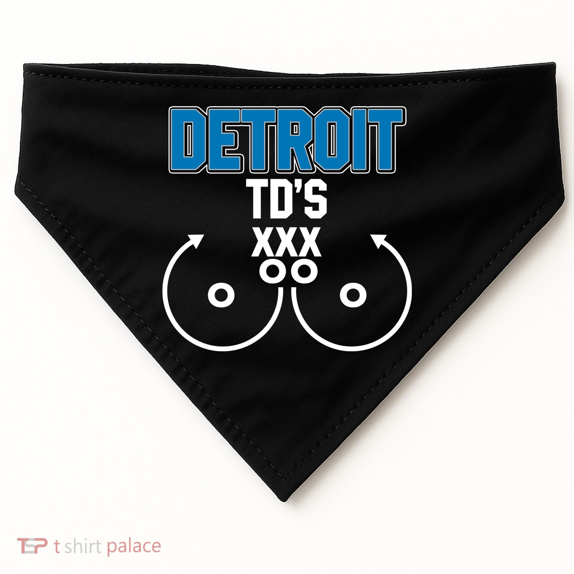 Detroit Football TD's Touchdowns USA-Made Doggie Bandana