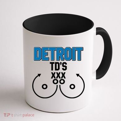 Detroit Football TD's Touchdowns Coffee Mug back