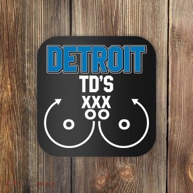 Detroit Football TD's Touchdowns Coaster