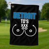 Detroit Football TD's Touchdowns Golf Towel thumb 1
