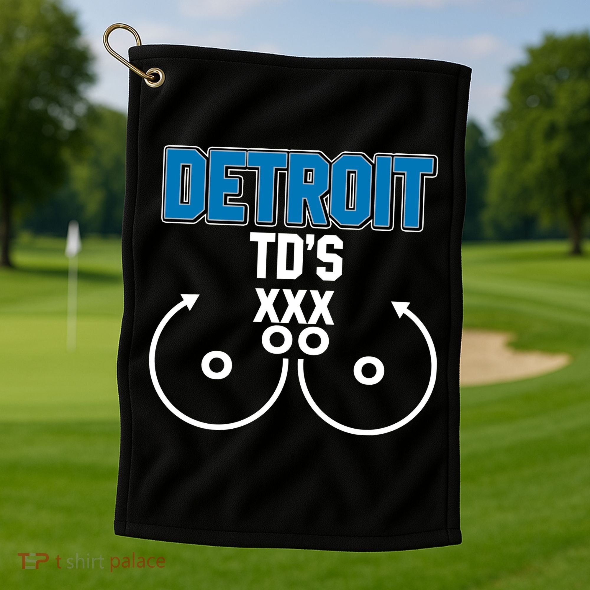 Detroit Football TD's Touchdowns Golf Towel