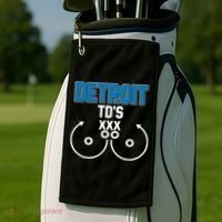 Detroit Football TD's Touchdowns Golf Towel thumb 2