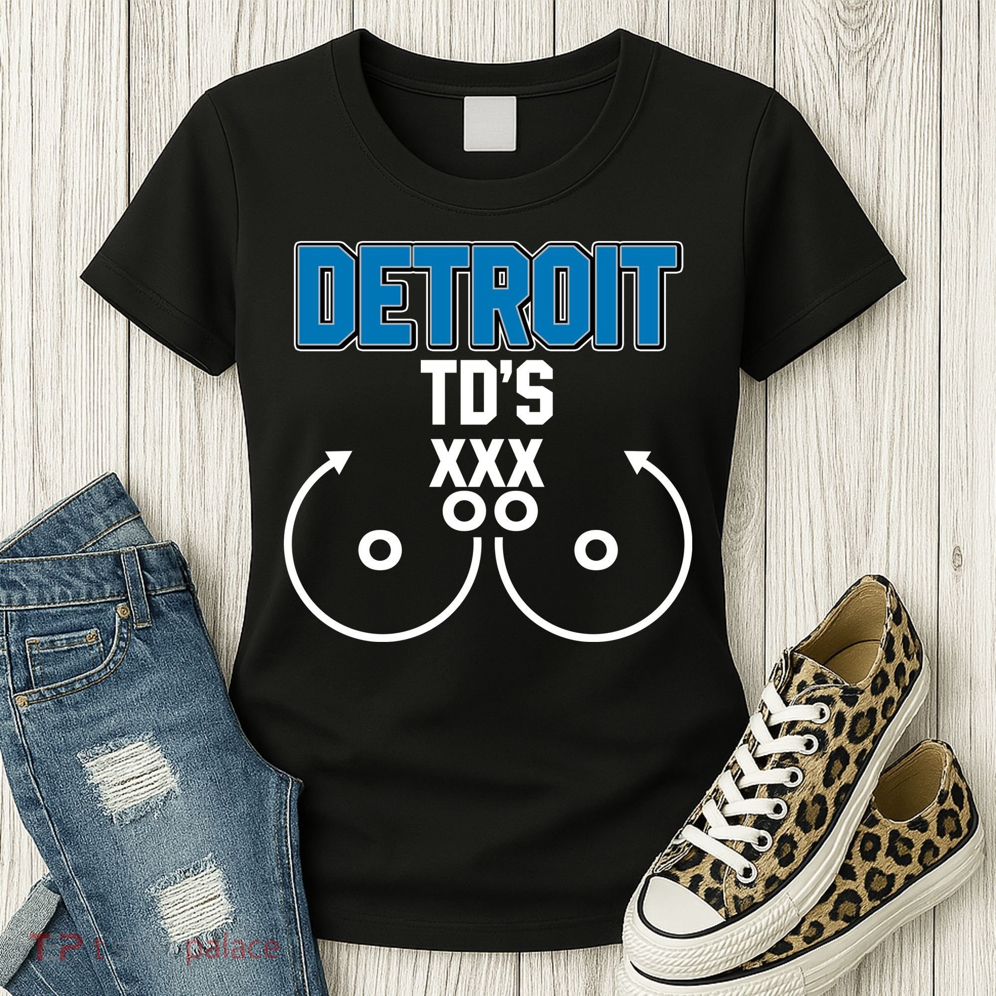 Detroit Football TD's Touchdowns Women's T-Shirt
