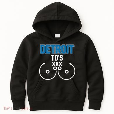Detroit Football TD's Touchdowns Kids Hoodie