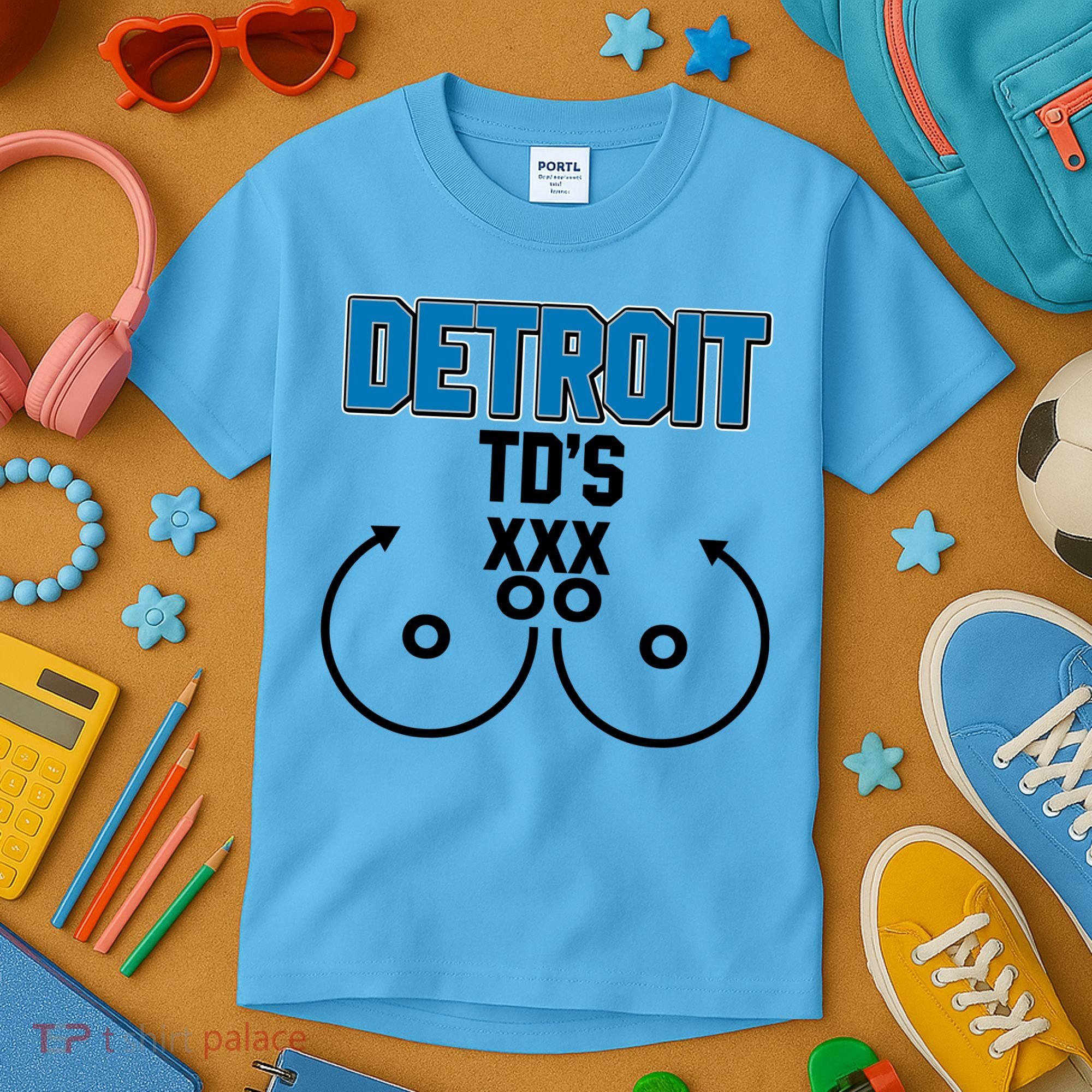 Detroit Football TD's Touchdowns Kids T-Shirt