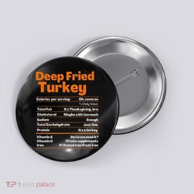 Deep Fried Turkey  Thanksgiving Nutrition Facts Button