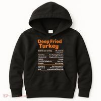 Deep Fried Turkey  Thanksgiving Nutrition Facts Kids Hoodie thumb 0