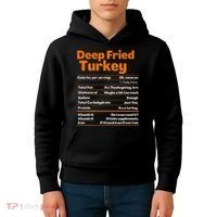 Deep Fried Turkey  Thanksgiving Nutrition Facts Kids Hoodie thumb 4