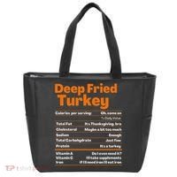 Deep Fried Turkey  Thanksgiving Nutrition Facts Tote Bag thumb 0