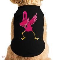 Dabbing Flamingo Tropical Animal Lover Women Doggie Tank thumb 0