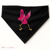 Dabbing Flamingo Tropical Animal Lover Women USA-Made Doggie Bandana thumb 0