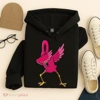 Dabbing Flamingo Tropical Animal Lover Women Hoodie thumb 4