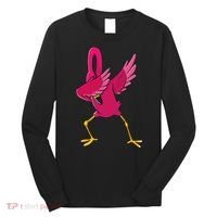 Dabbing Flamingo Tropical Animal Lover Women Long Sleeve Shirt thumb 0