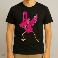 Dabbing Flamingo Tropical Animal Lover Women T-Shirt thumb 3