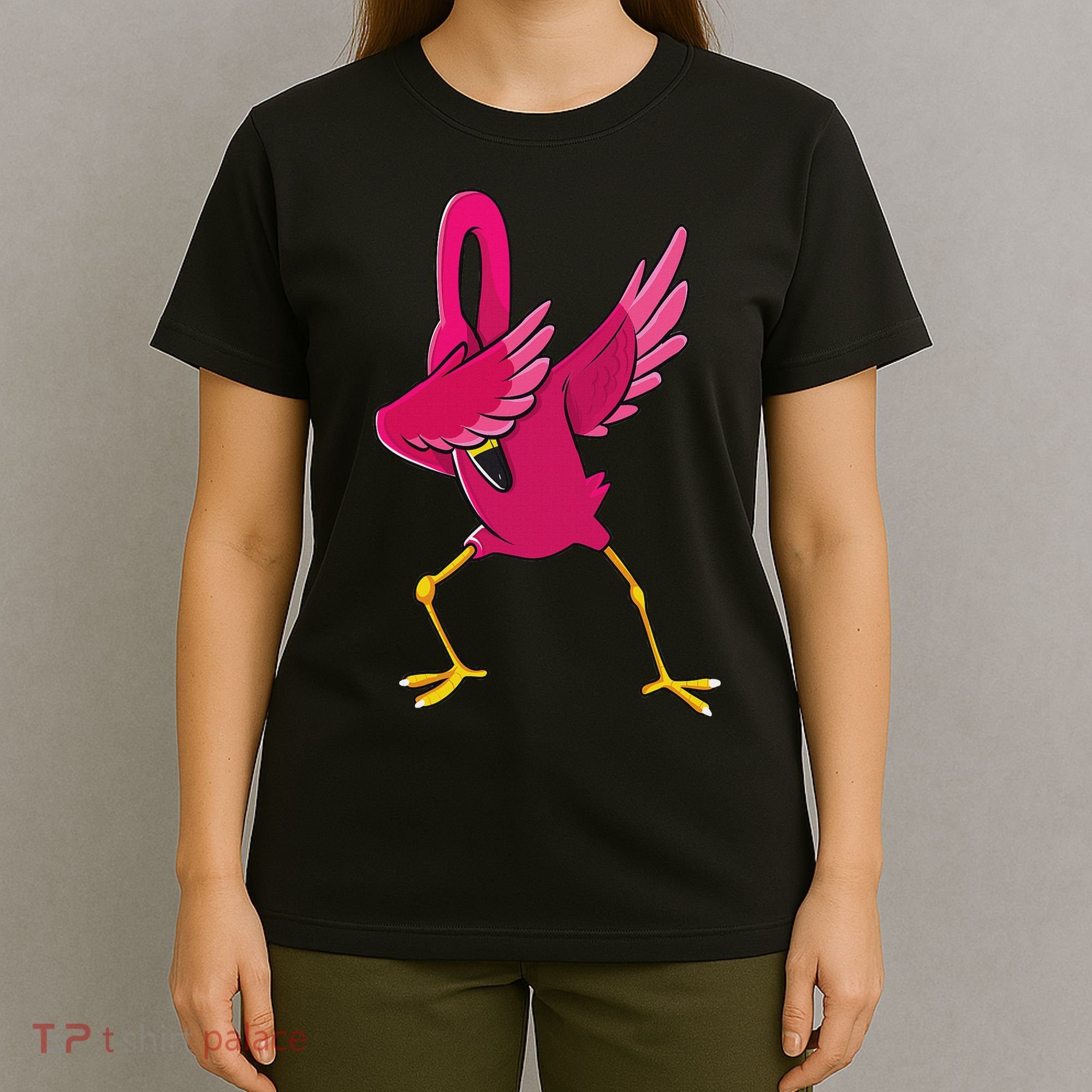 Dabbing Flamingo Tropical Animal Lover Women T-Shirt