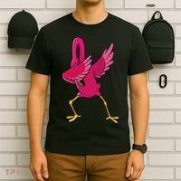 Dabbing Flamingo Tropical Animal Lover Women T-Shirt thumb 6