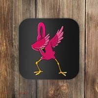 Dabbing Flamingo Tropical Animal Lover Women Coaster thumb 0
