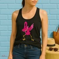 Dabbing Flamingo Tropical Animal Lover Women Women's Tank Top thumb 2