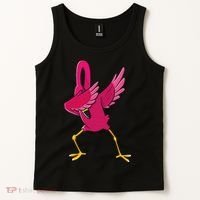 Dabbing Flamingo Tropical Animal Lover Women Tank Top thumb 2