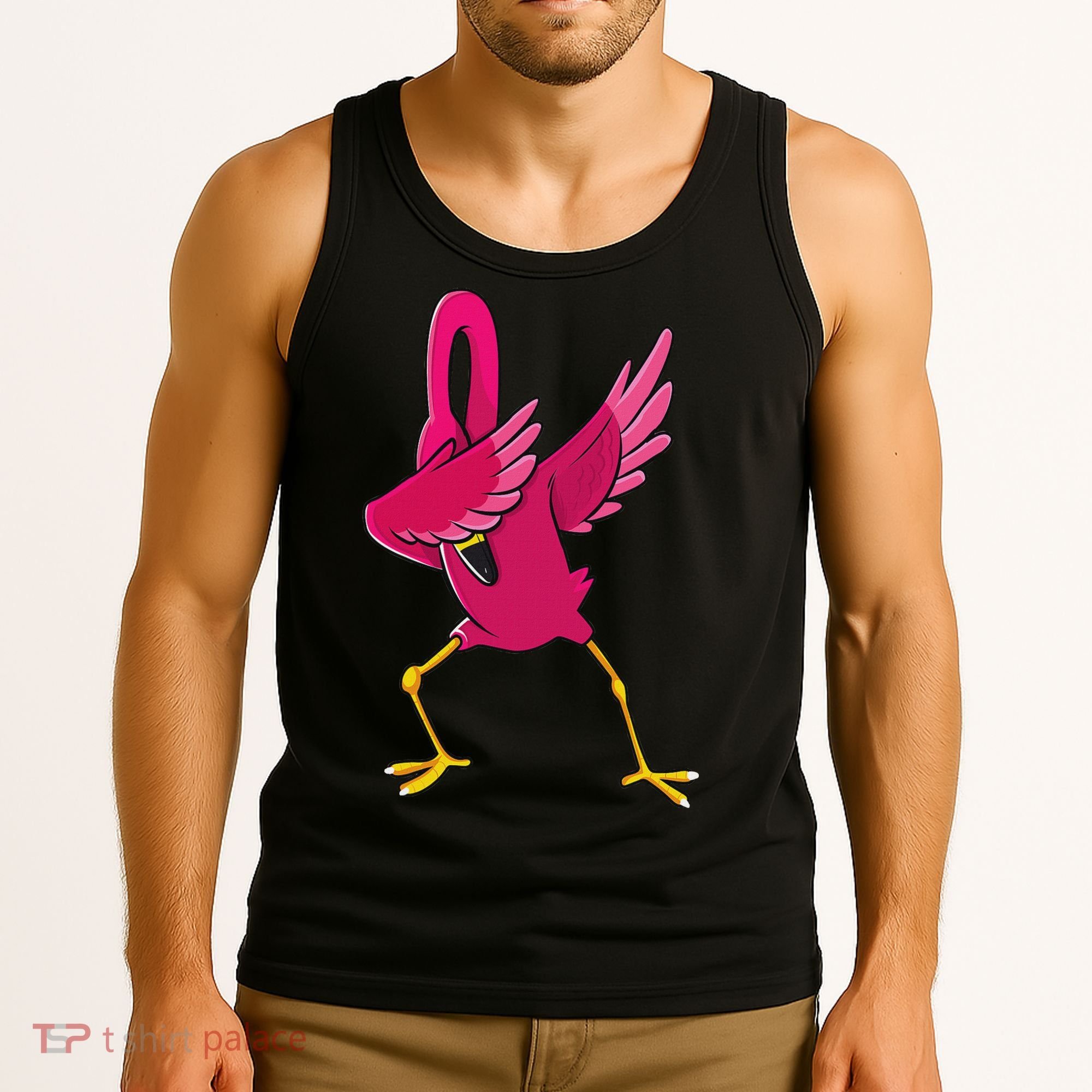 Dabbing Flamingo Tropical Animal Lover Women Tank Top