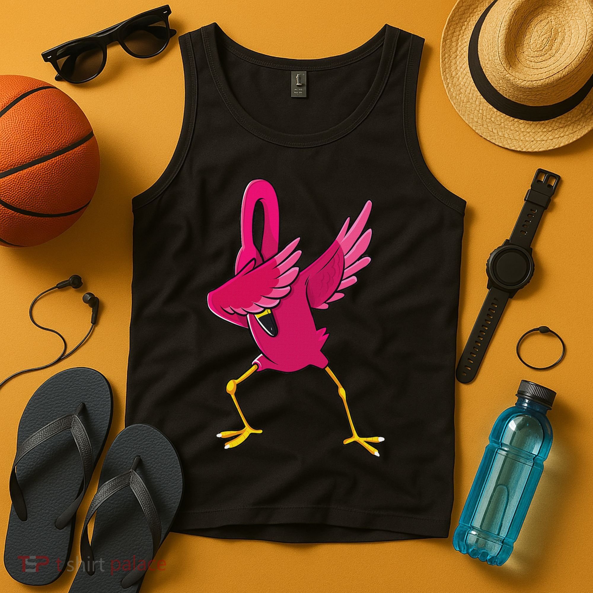 Dabbing Flamingo Tropical Animal Lover Women Tank Top