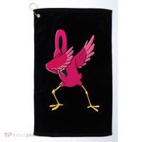 Dabbing Flamingo Tropical Animal Lover Women Golf Towel thumb 0