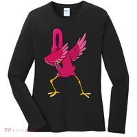 Dabbing Flamingo Tropical Animal Lover Women Women's Long Sleeve Shirt thumb 0