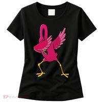 Dabbing Flamingo Tropical Animal Lover Women Women's T-Shirt thumb 0