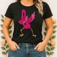 Dabbing Flamingo Tropical Animal Lover Women Women's T-Shirt thumb 2