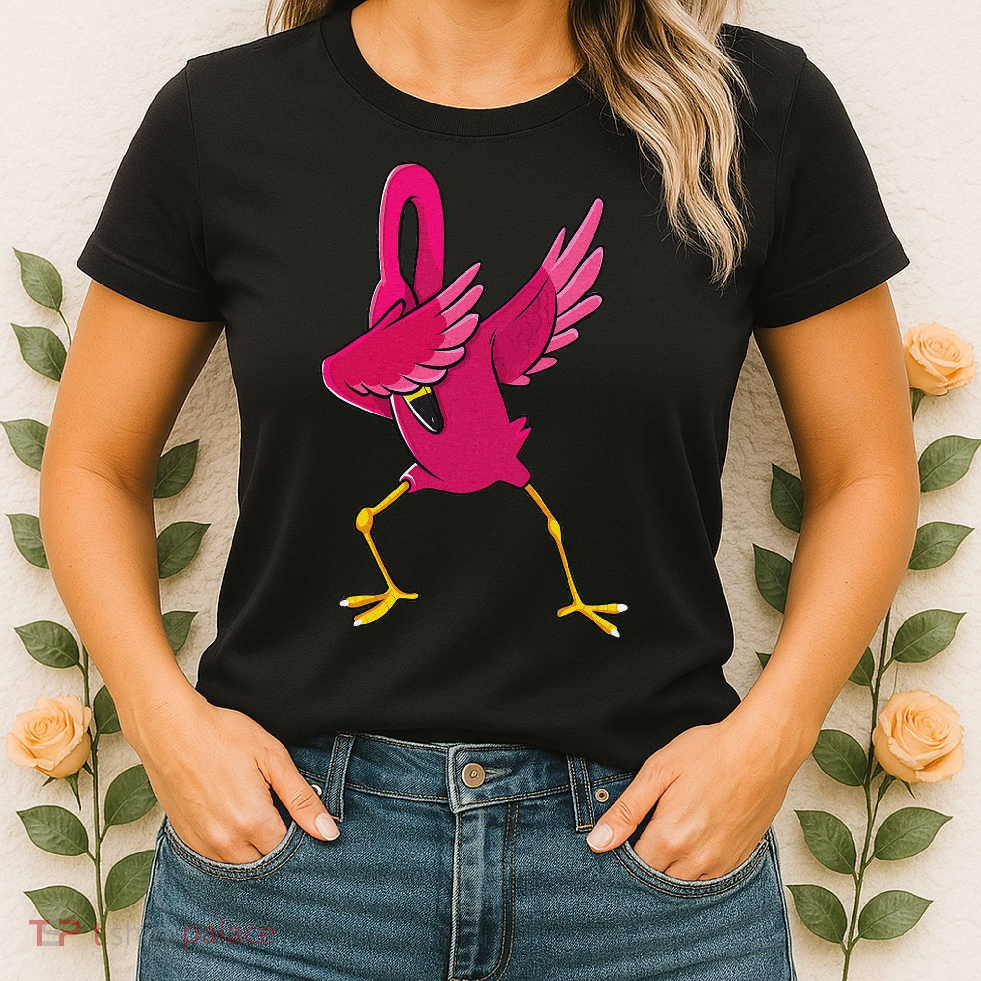Dabbing Flamingo Tropical Animal Lover Women Women's T-Shirt