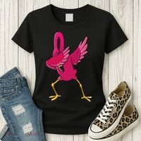 Dabbing Flamingo Tropical Animal Lover Women Women's T-Shirt thumb 3
