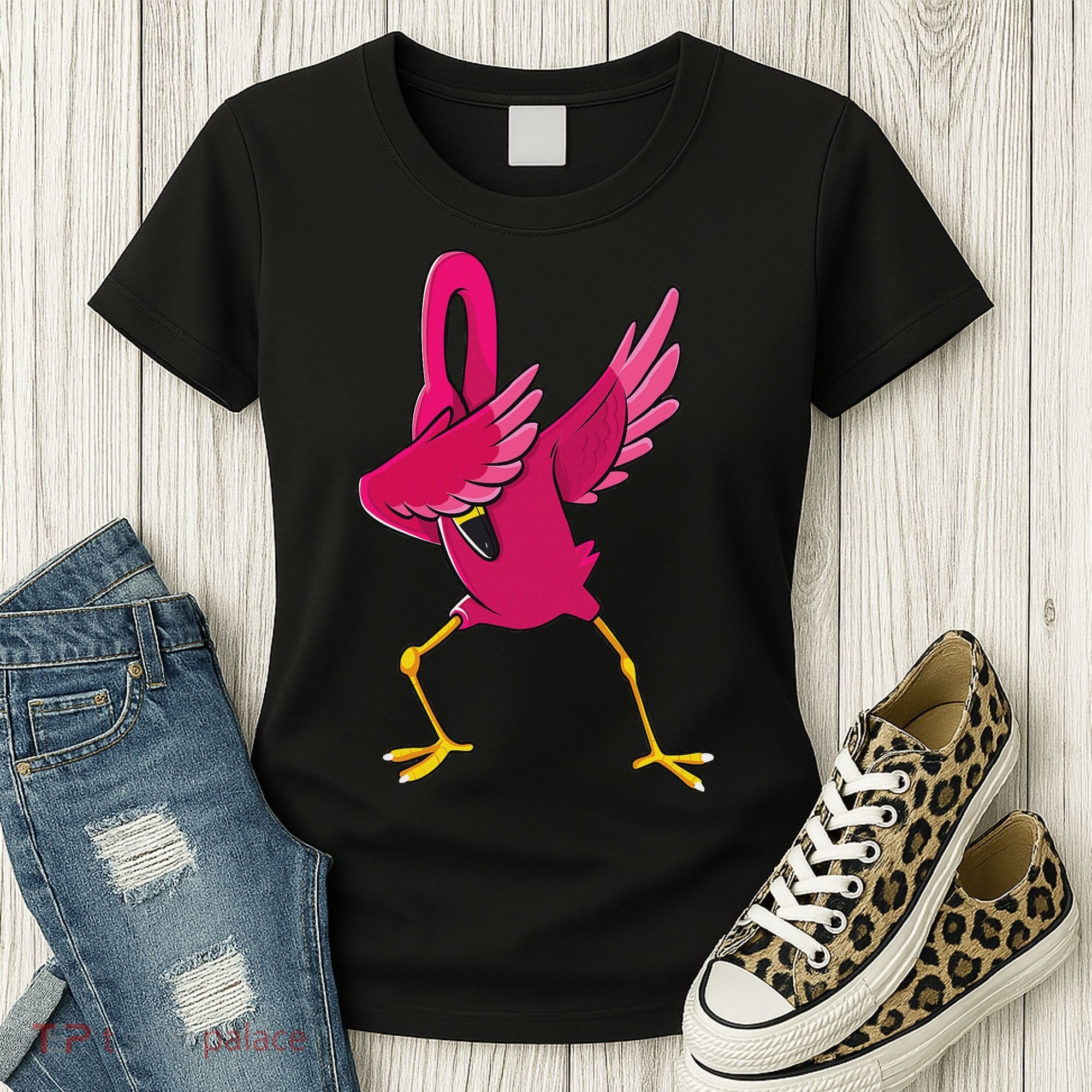 Dabbing Flamingo Tropical Animal Lover Women Women's T-Shirt