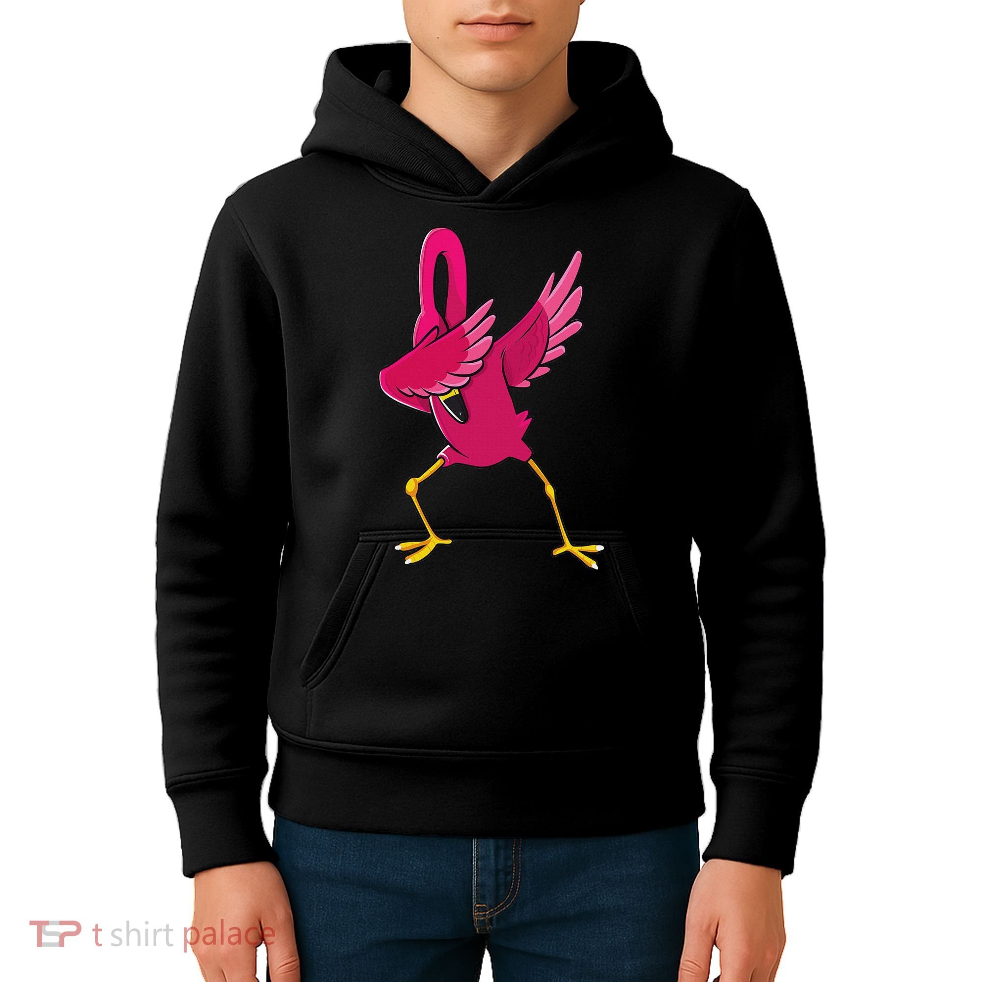 Dabbing Flamingo Tropical Animal Lover Women Kids Hoodie