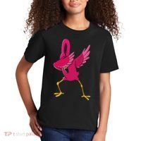 Dabbing Flamingo Tropical Animal Lover Women Kids T-Shirt thumb 2